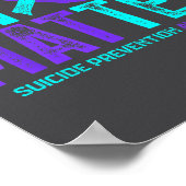You - Suicide Prevention Teal Purple Awareness Rib Poster (Ecke)