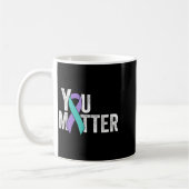 You Suicide Prevention Teal Purple Awareness Ribbo Kaffeetasse (Links)