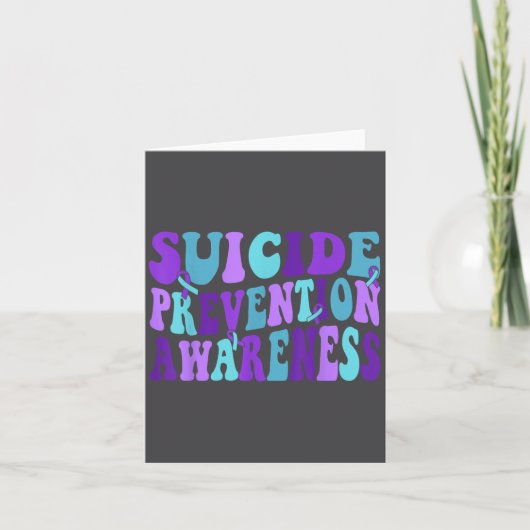 You Suicide Prevention Teal Purple Awareness Ribbo Karte (Vorderseite)