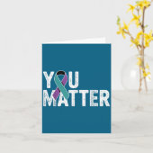 You Suicide Prevention Teal Purple Awareness Ribbo Karte (Gelbe Blume)