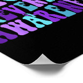 You Suicide Prevention Teal Purple Awareness Ribbo Poster (Ecke)