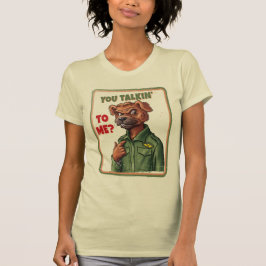 You Talkin’ to Me? – Angry Dog Cartoon T-Shirt