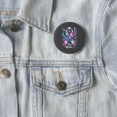 You Teal &amp; Purple Ribbon Suicide Prevention Aw Button (Beispiel)