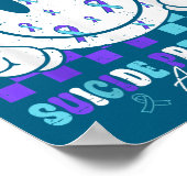 You Teal Purple Ribbon Suicide Prevention Awarenes Poster (Ecke)