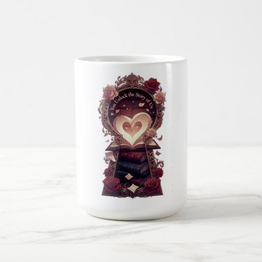 You Unlock the Story of Us Library Gifts T-Shirt Kaffeetasse (Mittel)
