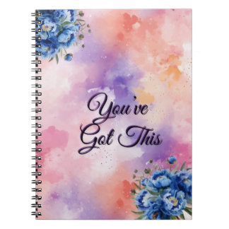 You’ve Got This – Motivational Floral Notebook Notizblock