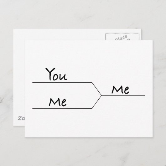 "You Vs. Me" März "Madness Style Bracket" Postkarte (Vorne/Hinten)