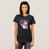 You Warm My Heart Team Snowman Heart Shaped US Fla T-Shirt (Vorne ganz)