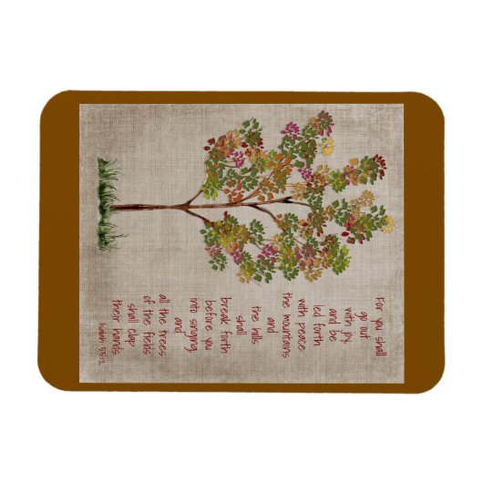 You will go out with Joy  Isaiah 55 verse  Magnet (Horizontal)