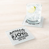 You Will Have Joy and Gladness Inspirational Quote Glasuntersetzer (Schrägansicht)