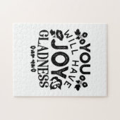 You Will Have Joy and Gladness Inspirational Quote Puzzle (Horizontal)