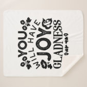 You Will Have Joy and Gladness Inspirational Quote Sherpadecke (Vorderseite (Horizontal))