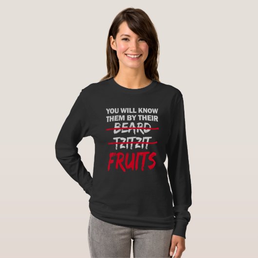 You Will Know Them By Their Beard Tzitzit Fruits T-Shirt (Vorne ganz)