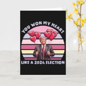 You Won My Heart Like A 2024 Election Funny Trump Karte (Gelbe Blume)