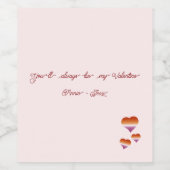 You'll Always Be My Valentine Lesbian Hearts Flag Weinetikett (Einzelnes Label)