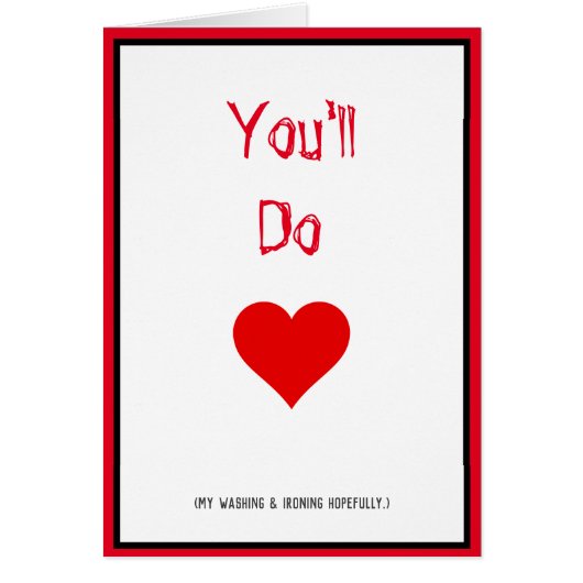 You'll Do. (My Washing & Ironing Hopefully.) (Vorne)