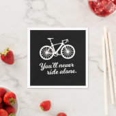 Youll fährt niemals allein Radfahrer-Geschenk Serviette (Beispiel)