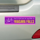 "You'll find me on my bike in NIAGARA FALLS" Autoaufkleber (Auf Auto)