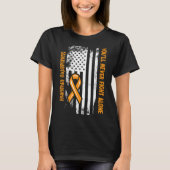 You'll Never Fight Alone Blood Cancer Leukemia Awa T-Shirt (Vorderseite)