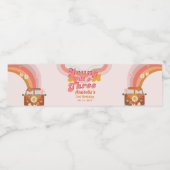 Yound Wild & Three Daisy Blume Birthday Party Wasserflaschenetikett (Einzelnes Label)