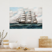 Young America at Sea Clipper Ship Poster (Küche)