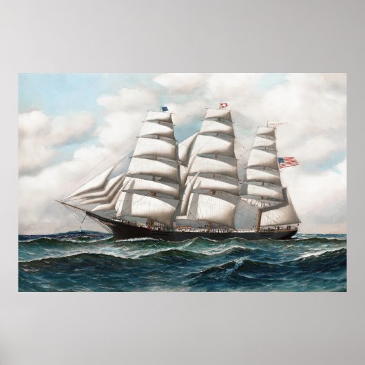 Young America at Sea Clipper Ship Poster (Vorne)
