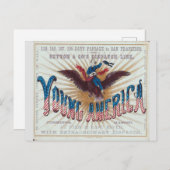 Young America Clipper Postkarte (Vorne/Hinten)
