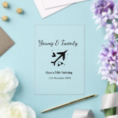 Young and twenty adventure happy birthday add name acryleinladungen (In Situ (Hochzeit))
