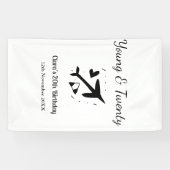 Young and twenty adventure happy birthday add name banner (Horizontal)