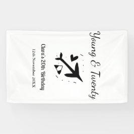 Young and twenty adventure happy birthday add name banner