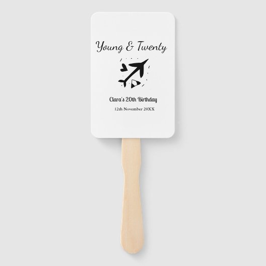 Young and twenty adventure happy birthday add name fächer (Rückseite)