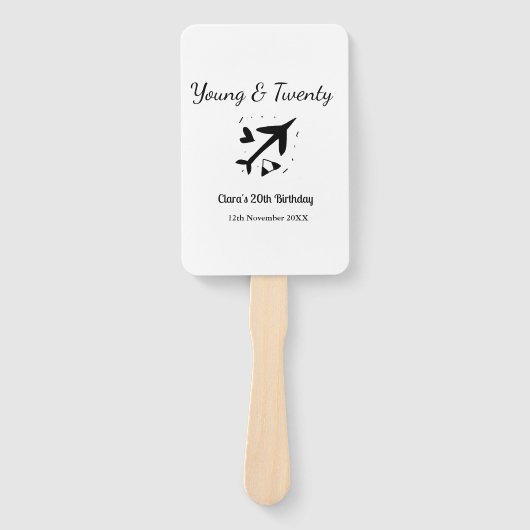 Young and twenty adventure happy birthday add name fächer (Vorderseite)