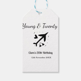 Young and twenty adventure happy birthday add name geschenkanhänger