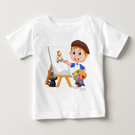 Young Artist und sein Cat baby Jersey T - Shirt (Vorderseite)