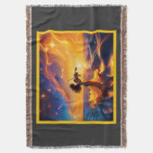 Young Asian Girl Playing Violine Surreal Scene Decke (Vorderseite Vertikal)