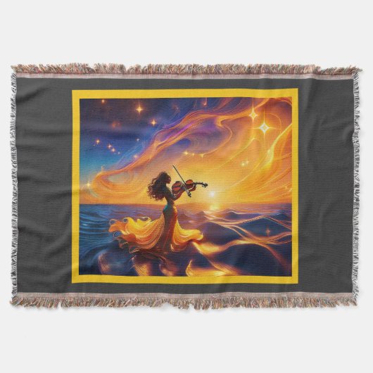 Young Asian Girl Playing Violine Surreal Scene Decke (Vorderseite)