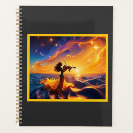 Young Asian Girl Playing Violine Surreal Scene Planer