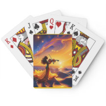 Young Asian Girl Playing Violine Surreal Scene