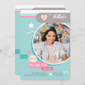 Young at Heart 1 Foto Birthday Einladung (Vorne/Hinten)