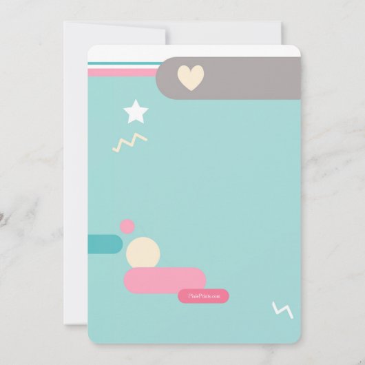 Young at Heart 1 Foto Birthday Einladung (Rückseite)