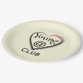 Young at Heart Club-Pappteller Pappteller (Schrägansicht)