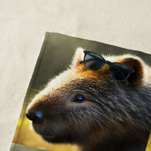 Young Australian Wombat, Beach Towel Strandtuch