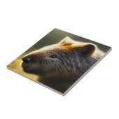 Young Australian Wombat, Keramik Tile Fliese (Seite)