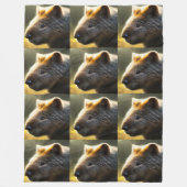 Young Australian Wombat, Large Fleece Blanket (Vorderseite)
