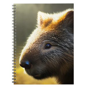 Young Australian Wombat, Notebook Notizblock