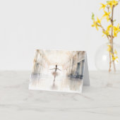 Young Ballerina Dancing BLANK Karte (Gelbe Blume)