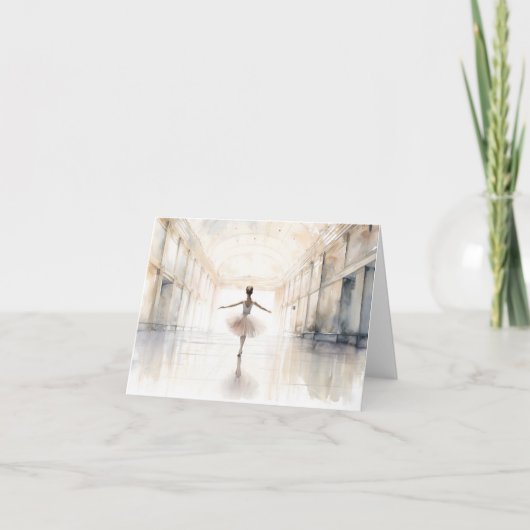 Young Ballerina Dancing BLANK Karte (Vorderseite)