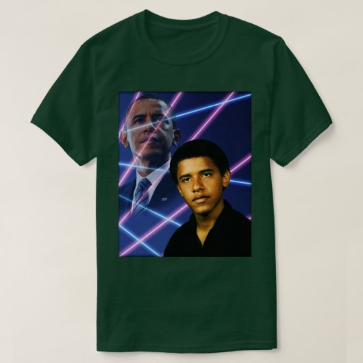 Young Barack Obama School Picture Laser T-Shirt (Design vorne)