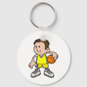 Young Basketball Player Schlüsselanhänger (Rückseite)