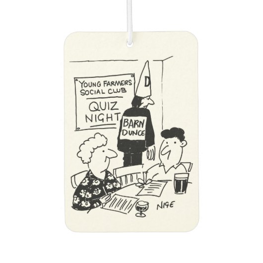 Young Bauern Quiz Night Autolufterfrischer (Vorderseite)